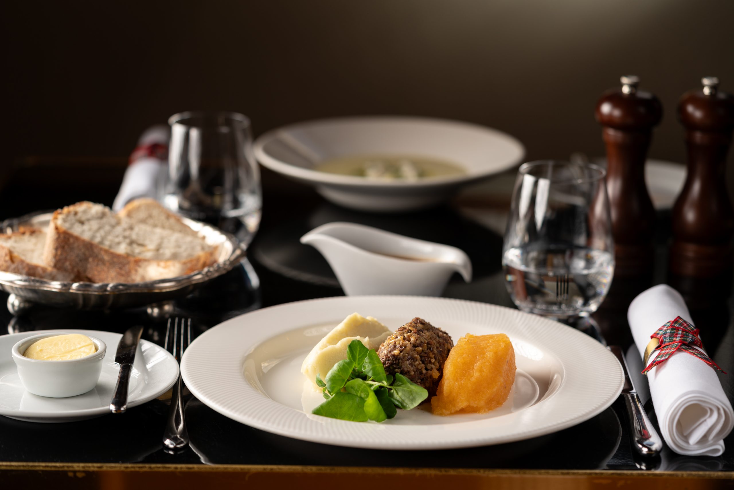 Burns' Night feast at RAILS Restaurant & Little Bar - haggis, neeps and tatties